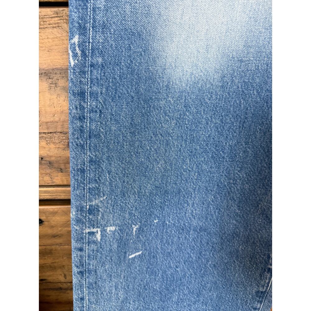Mother Superior The Dodger Button Sneak Wide Leg Jeans Womens 29 Blue Denim - Picture 4 of 16
